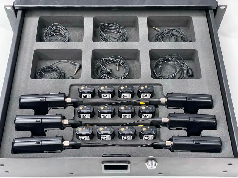 Custom Foam Insert for Rack Drawer fits 6 Shure IEM Wireless In-Ear Bodypacks PSM-1000 P10R P10R+ image 1