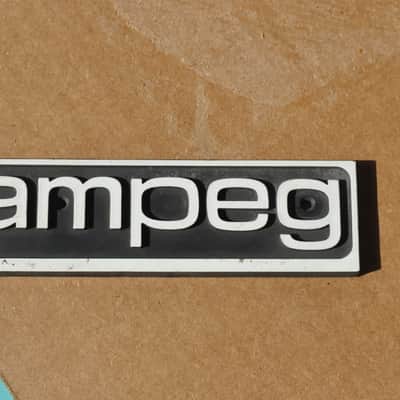 Ampeg SVT Logo Badge. White on black plastic. No screws. Original vintage part. image 2