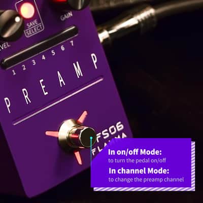 FLAMMA FS06 Digital Preamp Pedal Guitar Effects Pedal with Built-in Cabinet Simulation 7 Preamp Models Saveable Preset image 5