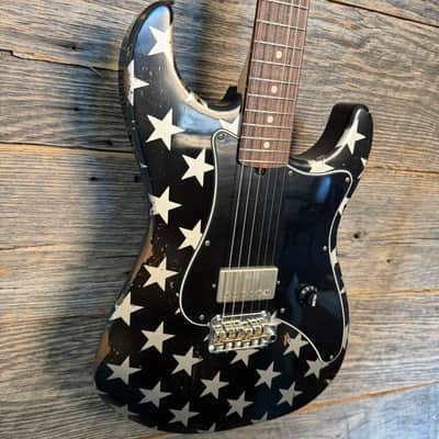Friedman Vintage S Aged Guitar - Silver Metallic Stars Over Black (Medium Aging) image 3