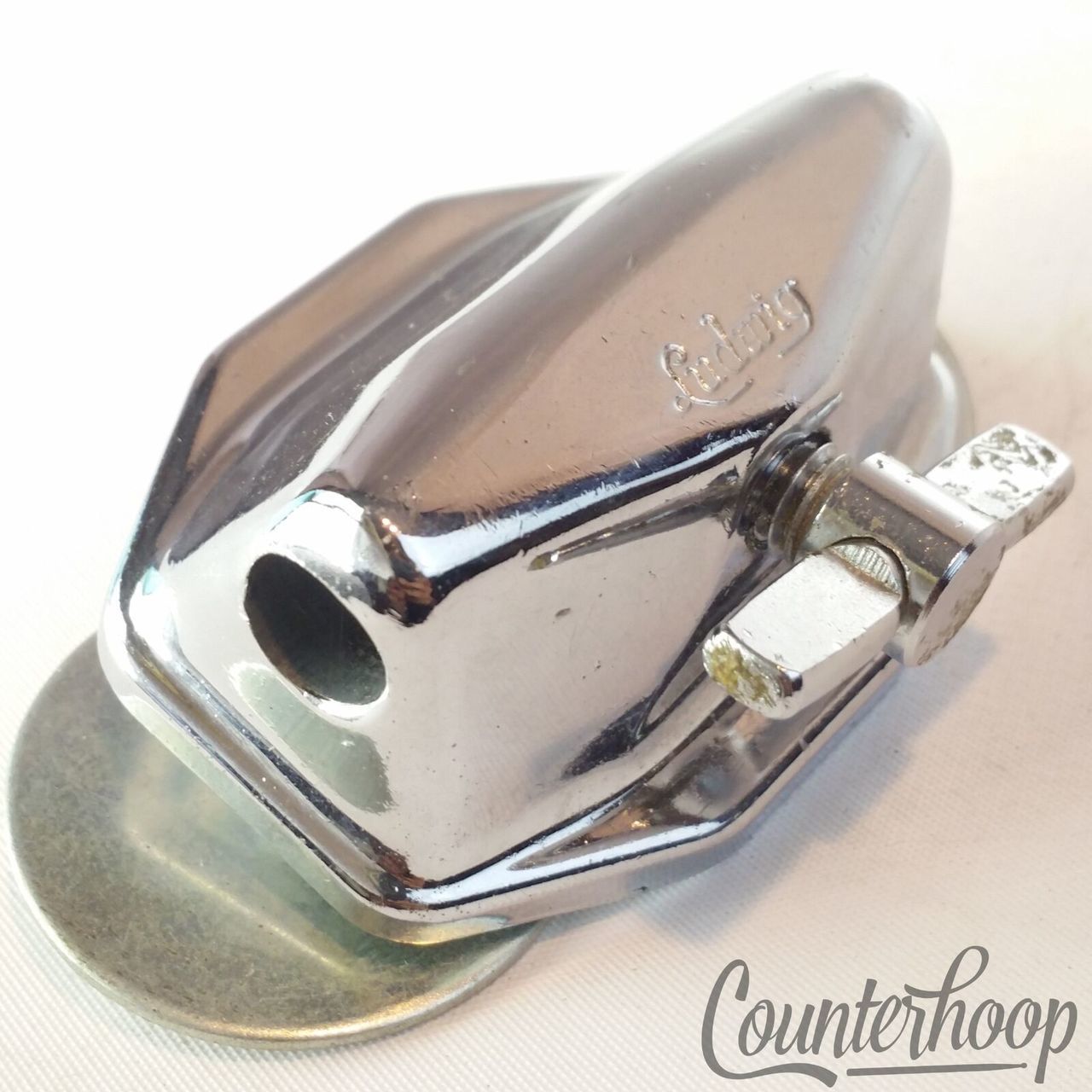 Ludwig Tom Drum/Bass Spur/Cymbal Arm Mount Vintage Chrome Wing-Screw Early 60s* — main photograph