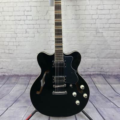 Hofner Verythin Semi Hollow Guitar | Black image 1