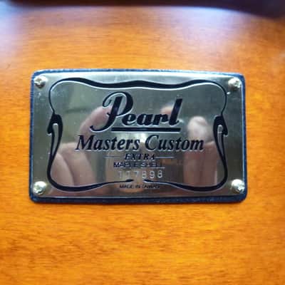 Double A drums 7.5x14" custom snare drum, pearl masters custom extra shell in amber burnish finish w/ video image 2
