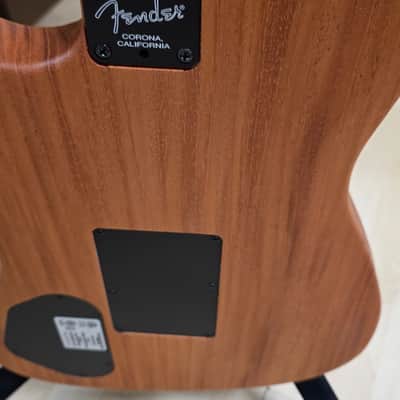Fender American Acoustasonic Jazzmaster BRAND NEW Natural Mahogany Sitka Spruce Top Semi-Hollow Body USA Fishman Piezo Tim Shaw Shawbucker Humbucker Pickup Acoustic-Electric Guitar image 12