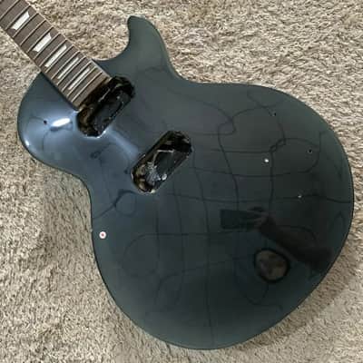 Black Les Paul LP Style Guitar Body with Maple Neck, Rosewood Fretboard image 18