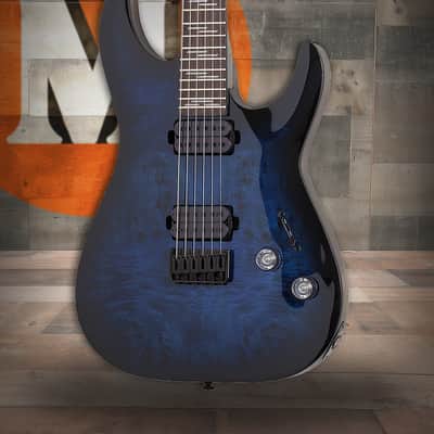 Schecter Omen Elite-6 - See Thru Blue Burst (2452) image 1