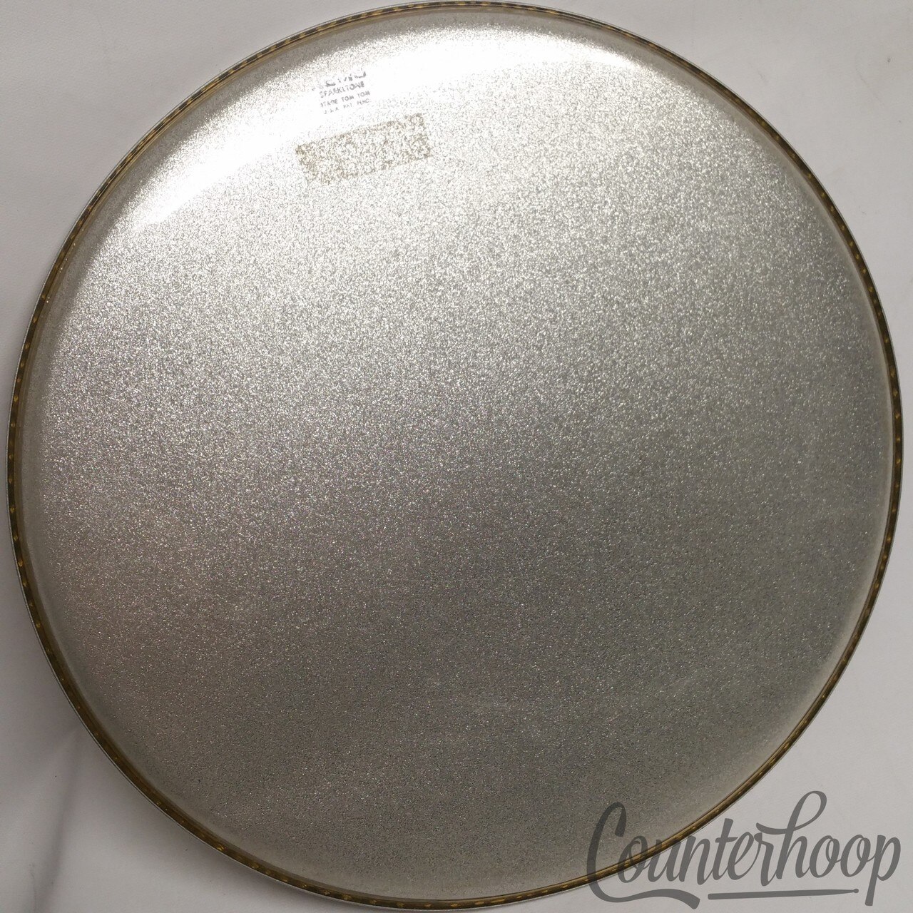 Remo 16"Silver Sparkle Sparkltone Batter Floor Tom Drum Head Plastic Sparkletone — main photograph
