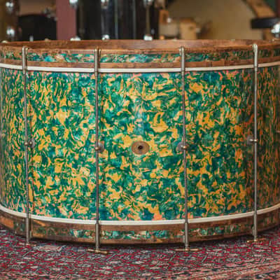 Ludwig  1930's 'Peacock Pearl Outfit' in Original Peacock Pearl Gen. II' - 14x27.5 & 5x14 image 3