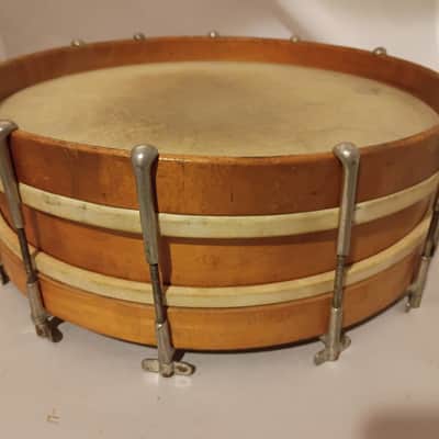 Leedy Rare early parallel strainder snare drum single tension 1910s Bild 6