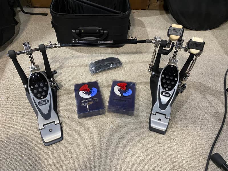 Pearl P2002C PowerShifter Eliminator Chain-Drive Double Bass Drum Pedal 2010s - Chrome / Black image 1