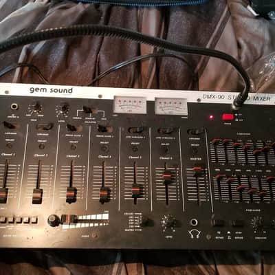 Rare Vintage DJ Equipment Gem Sound DMX-90 Stereo Mixer  1990's Black image 1
