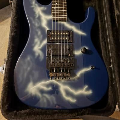 Kramer Nightswan 1989 Lightning graphic guitar Vintage Original Floyd  F serial EXCELLENT!!! image 23