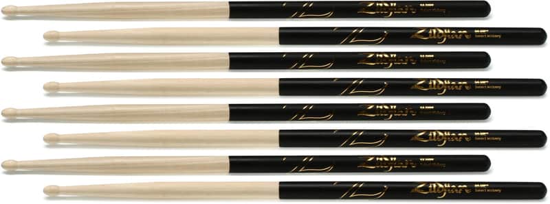 Zildjian DIP Drumsticks - 5A  4-pack (5-pack) Bundle image 1