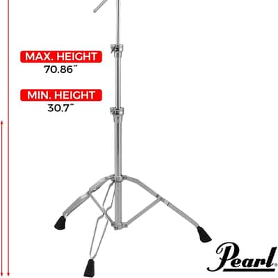Pearl BC930 Double-Braced Cymbal Boom Stand, Heavy Weight Boom Stand with Gearless UniLock Cymbal Tilter, Three-Tier Height Adjustment, and Sturdy Double-Braced legs. image 3