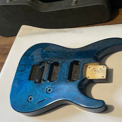 2000's Japan Jackson DKMG Dinky Cobalt Blue Swirl Guitar Body Floyd Ready image 2