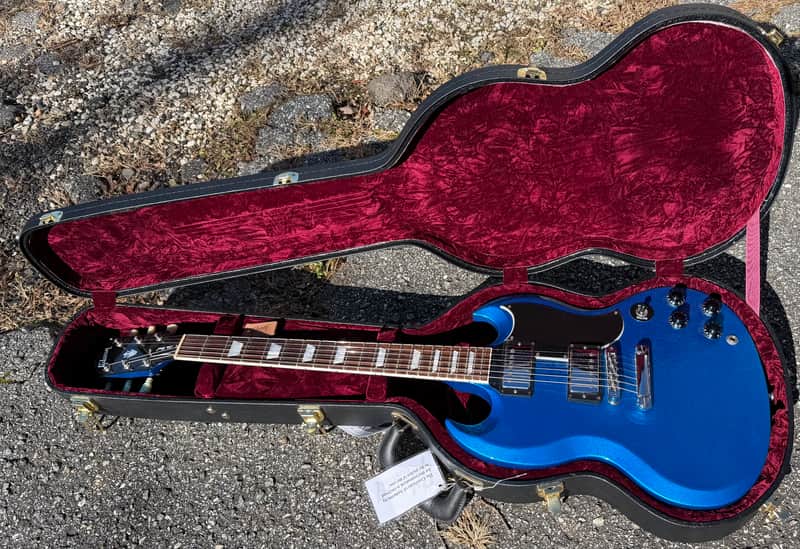 2018 Gibson Custom Shop Les Paul SG Standard W/OHSC Blue Sparkle Prototype image 1