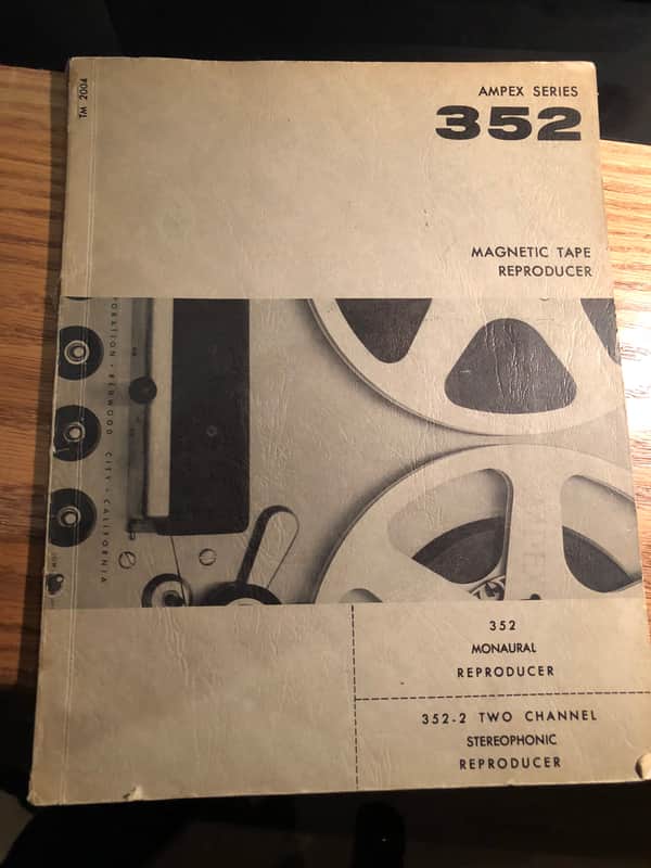 Ampex 352 Operation Manual image 1