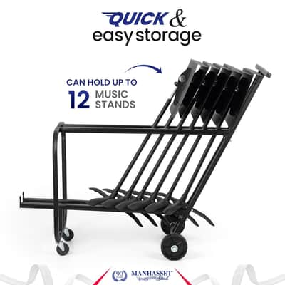 1920 Short Storage Cart For Music Stands - Holds 12 Music Stands image 2
