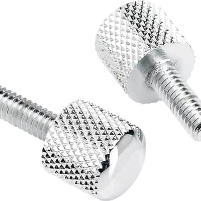Genuine Fender Chrome Piggyback Amplifier Amp Thumb Screws Knobs - Package of 2 image 5