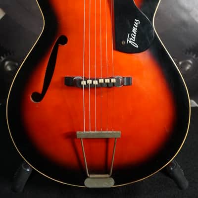 1960s Framus Archtop Acoustic – Sunburst – Made in Bavaria, Germany – Player Grade w/ Side Repair image 6