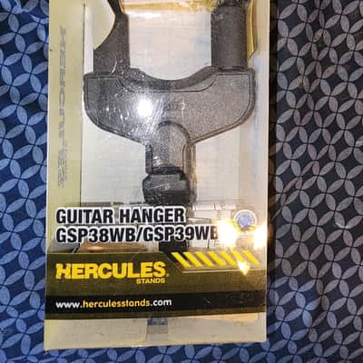 Hercules GSP38WB Auto Grip Short Arm Guitar Wall Hanger with Wooden Base 2010s - Natural/Black image 4