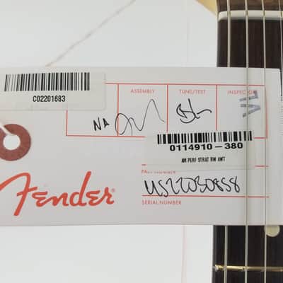 Fender American Performer Stratocaster with Rosewood Fretboard 2022 Arctic White image 7