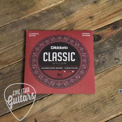 D'Addario EJ27N Silver Plated Copper Wound/ Clear Nylon Trebles Classical Strings Normal Tension 28-43 image 2