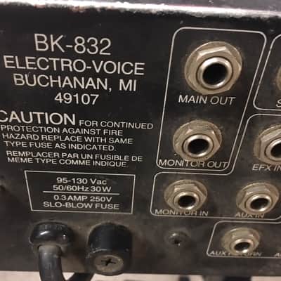 EV BK-832 Electro Voice 8 Channel Sound Board Stereo Mixer Vintage image 7