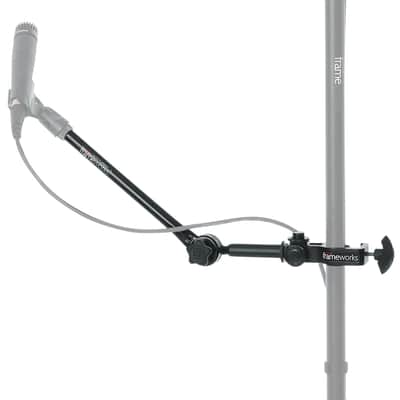 Gator GFW-MIC-MINIBM9 Adjustable 9" Mini Boom Drum Mic Stand w Clamp Extender image 3