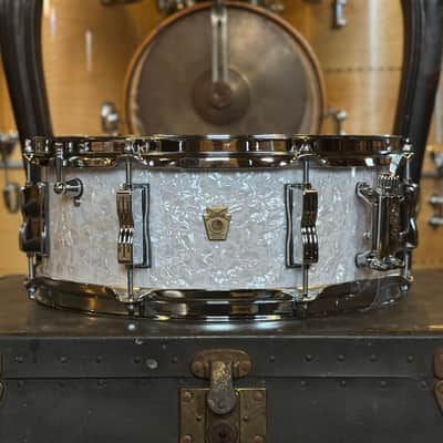 NEW Ludwig 5.5x14 Jazz Fest Snare Drum in White Marine Pearl image 1