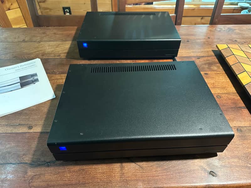 PS Audio Stellar 1200 mono block amps 2022 - black image 1