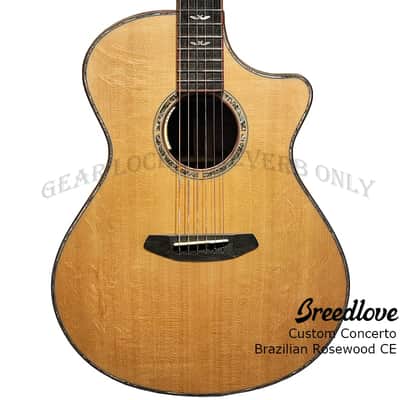 Breedlove Custom Shop Concerto Bearclaw Sitka Spruce & Brazilian rosewood acoustic electric guitar #28629 image 1