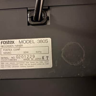 Fostex 380s 1992-1995 Multitrack Cassette image 8