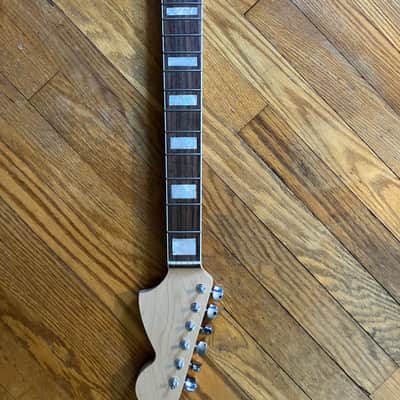 Musikraft Jazzmaster Stratocaster neck and fender f tuners block inlay bound image 2