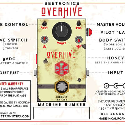 Beetronics Overhive Medium Gain Overdrive image 5