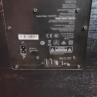 Klipsch Klipsch Cinema 600 10" Wireless Subwoofer ONLY!!!!!!! 90s - Black image 5