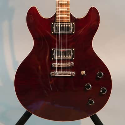 D'Angelico Premier DC Semi-Hollow No F Holes Wine Red w/Case - Used image 2