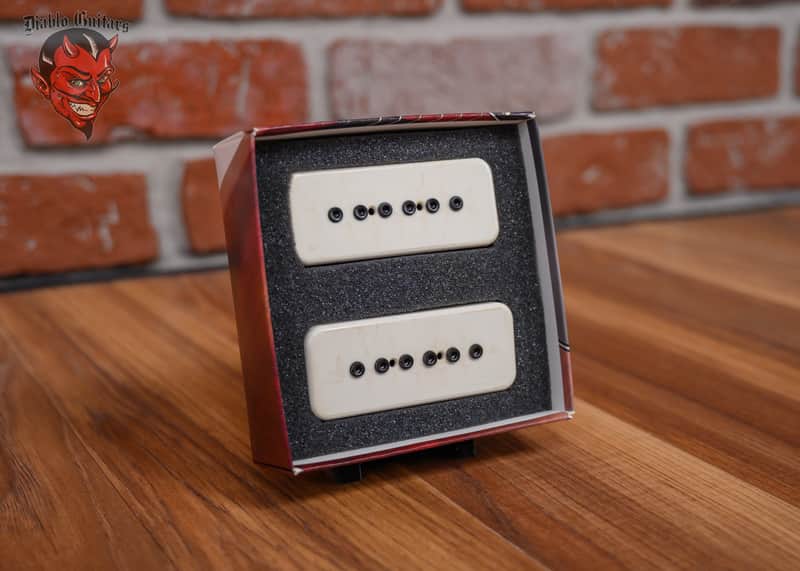 Bare Knuckle Super Massive 90 P90 Set Aged Bone White Covers /Black Bolts Alnico 5 Magnets image 1