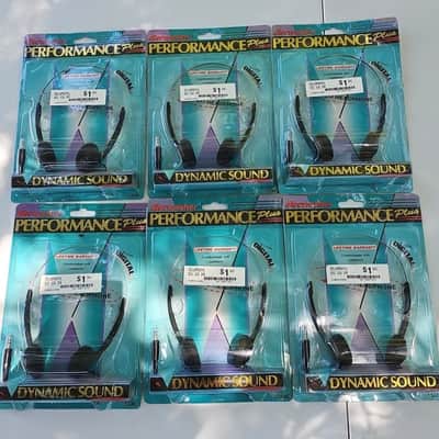 Lot Of 6 NOS Discwasher 1535 1996 sealed Stereo Headphone Dynamic Sound NEW image 2