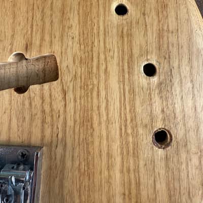 Handmade P bass body with slant J pickup routes image 5