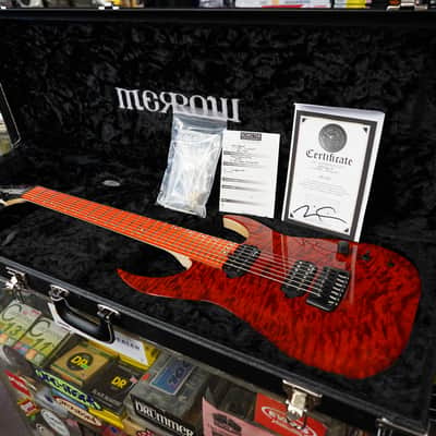 Schecter USA CUSTOM SHOP Keith Merrow KM-7 Hybrid – Vintage Sunburst 7-String w/ Black Tolex Merrow Case (2024) image 2
