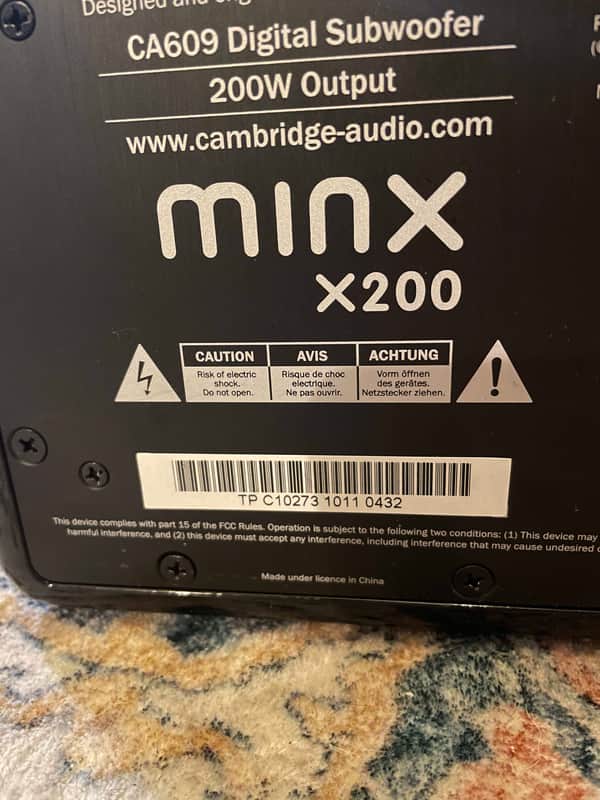 Cambridge Audio Minx X200 Digital Subwoofer CA609 | Reverb