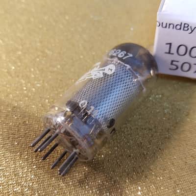 Mullard Bugle Boy Treble Clef EF86 tNOS AT1000 TESTED Vacuum Tube Blackburn long mesh plate square getter 8YX 9r1 6267 pentode 1954-1960 image 7