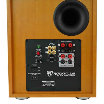 Rockville BluTube Bluetooth Tube Amplifier+Wood Bookshelf Speakers+Stands+Sub image 18