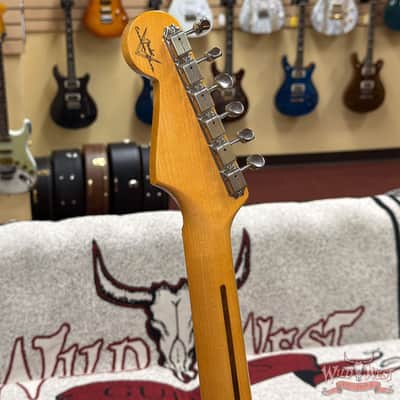 2023 Fender Custom Shop Vintage Custom 1955 Hardtail Stratocaster Time Capsule Package Aged White Blonde 7.30 lbs image 10