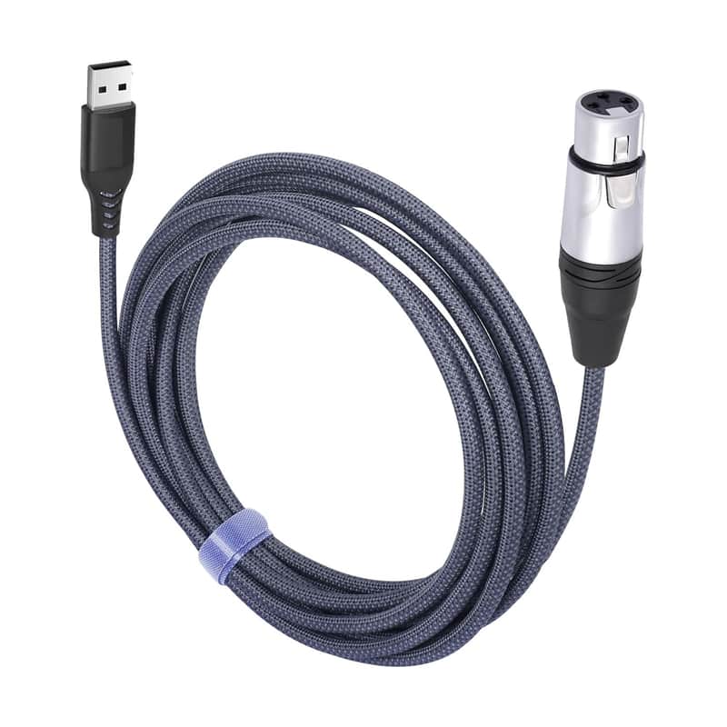XLR Female to USB Mic Link Converter Cable,XLR Female to USB Microphone Cable,Microphone to Computer Recording line-10Ft image 1