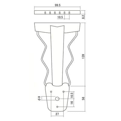 NEW Fancy Trapeze Tailpiece for ES-175® Style Hollowbody/Archtop Guitar - CHROME image 2