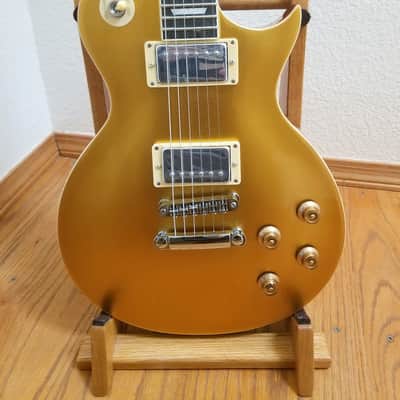 Monoprice Indio 66 Dlx Plus Gold Top Mahogany Body LP-style Electric Guitar image 2