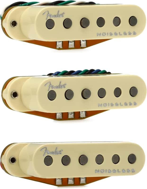 Generation 4 Noiseless Stratocaster Single-Coil Pickups - Set of 3, Vintage White image 1