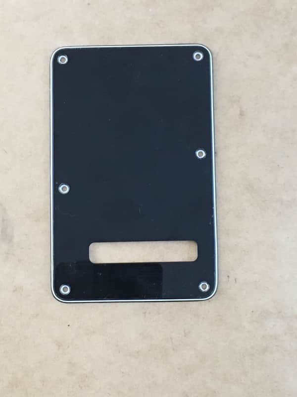 Vintage Fender 78 Reissue Aged Relic Back Plate Tremolo Cover Black Strat Guitar image 1